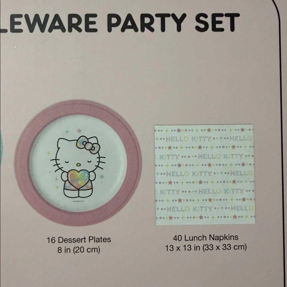 Hello Kitty Paper Tableware Party Set